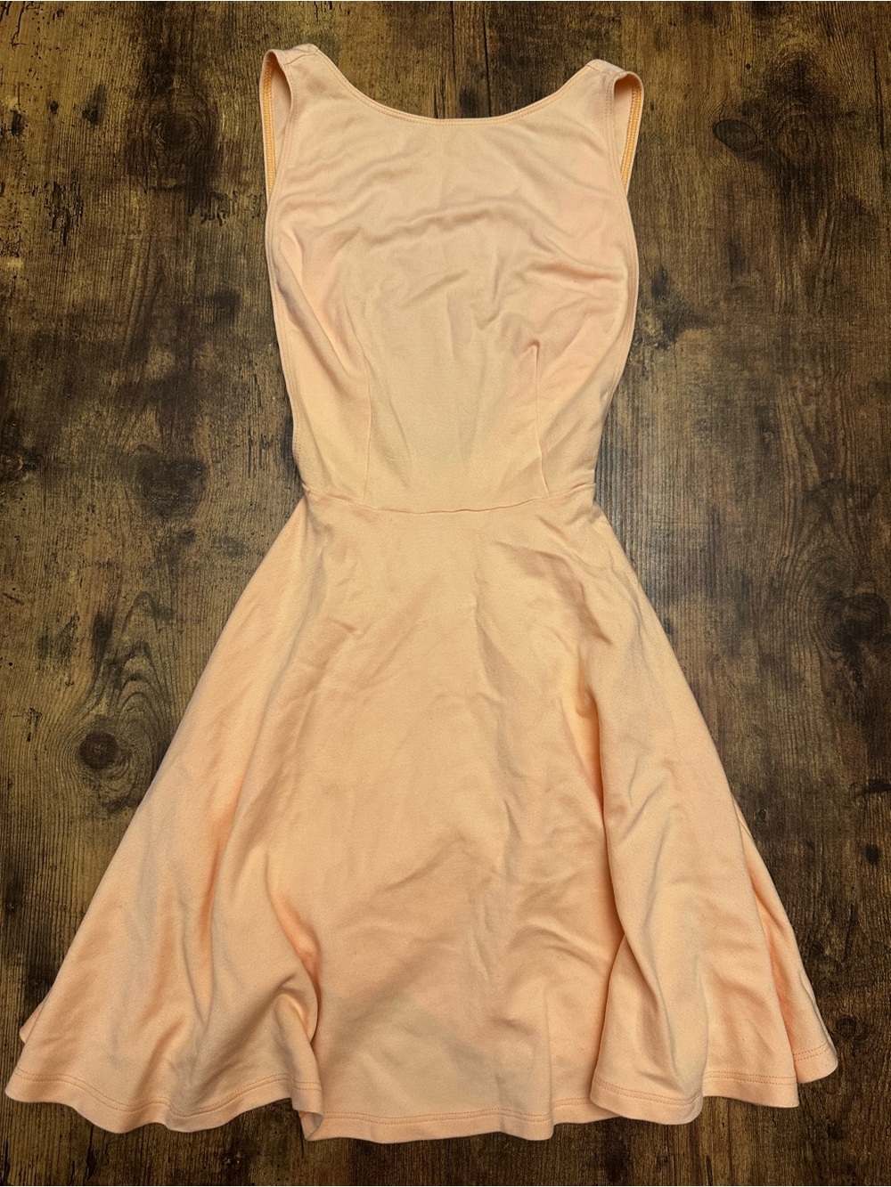 American Apparel Peach Sleeveless Skater Dress